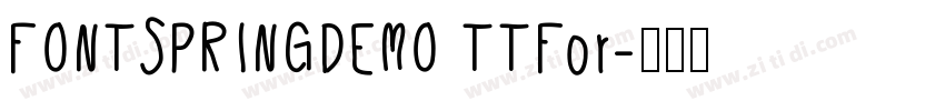 FONTSPRINGDEMO TTFor字体转换